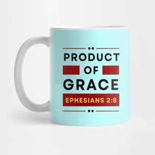 Product Of Grace | Christian Typography Mug